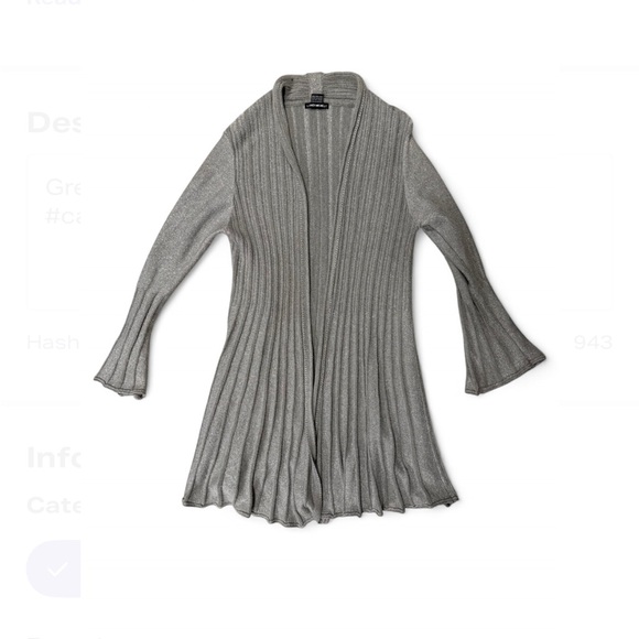 New York & Company Sweaters - Lauren Michelle Shimmering Silver Cardigan